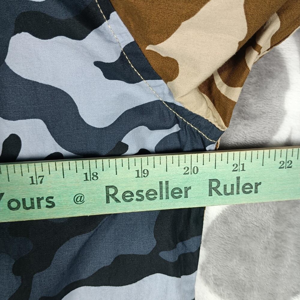 Diesel Shirt Mens Small Camo Patchwork Button Up Long Sleeve Avant Garde - Picture 6 of 12
